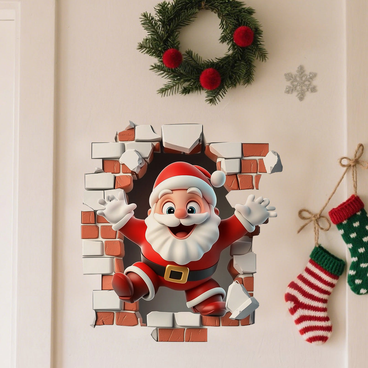 🎁Julesalg Kun 99 kr!!🔥🎅Kreativt Julevægklistermærke