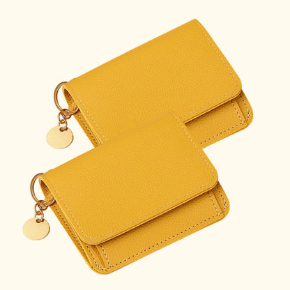 💖Køb 1 Få 1 Gratis!! ✨Kun 189 kr!!💕RFID Kort Pung til Kvinder – Moderigtig Kortholder med Nøglering & Møntrum