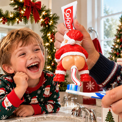 🎅 Sjov julemands-tandpastapresse 🍑😂