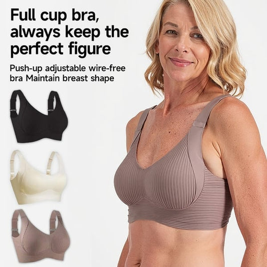 Osta 1 saat 2 ilmaiseksi🎁Naisten ribbed push-up rintaliivit, joissa on säädettävät kaitaliinat