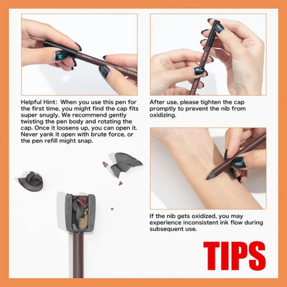 24HR Waterproof Eyeliner Pencil with Built-in Sharpener