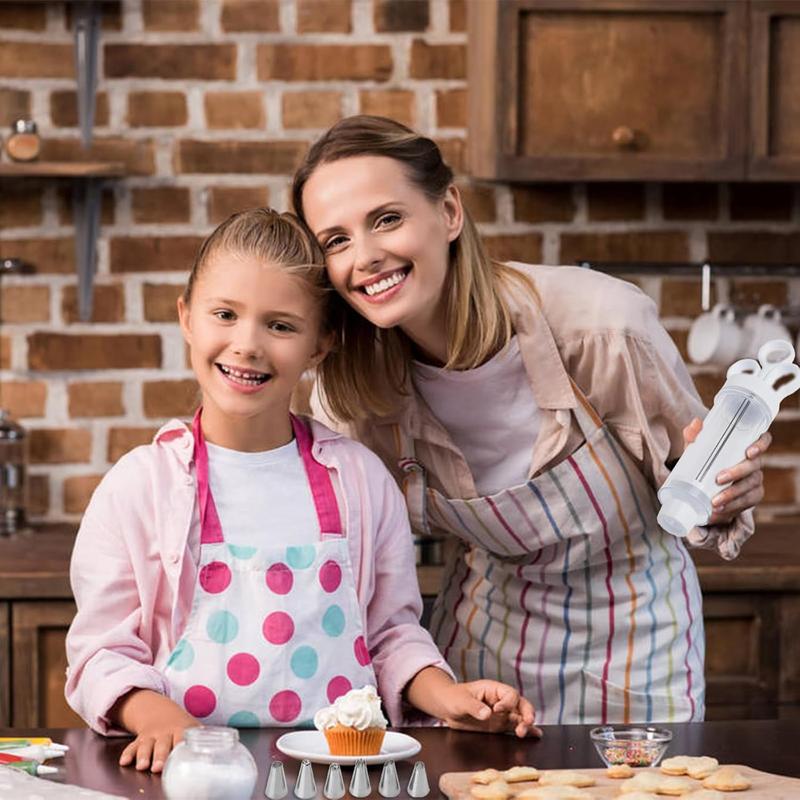 📢 BEGRÆNSET TID: SPAR 50%! ⏰ Sprøjtepistol Sæt til Kagedekoration i Rustfrit Stål – Komplet Kagedekorationssæt med 18 Tyller & Dysser – Dekorér Både Inde og Ude ✨