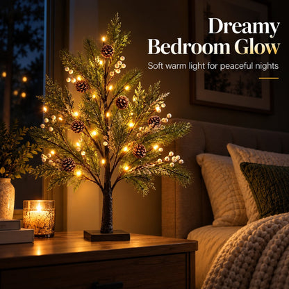 🎄💡 LED-trælampe – Naturlig elegance til enhver sæson 🌿✨