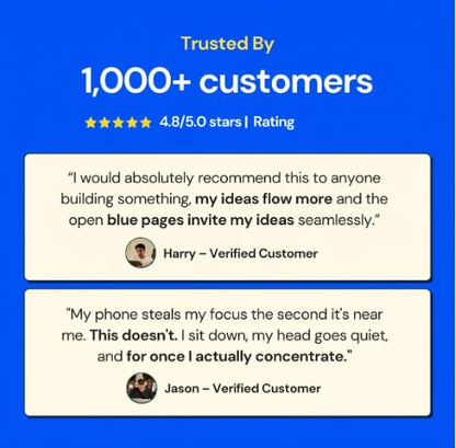 📘 Notedfy Think Blue Notebook – En Anden Slags Side til Bedre Idéer 💙