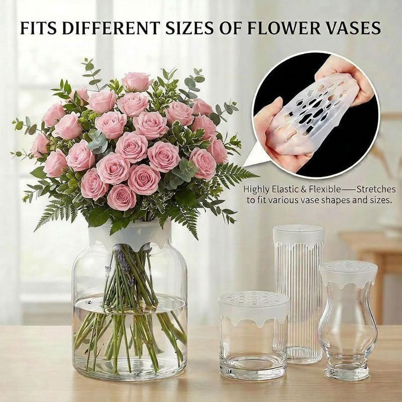 🎁 Køb 1, få 1 GRATIS 🌼 Gør dine blomster ranke og smukke – Silikoneholder til blomsterbuketter ✨