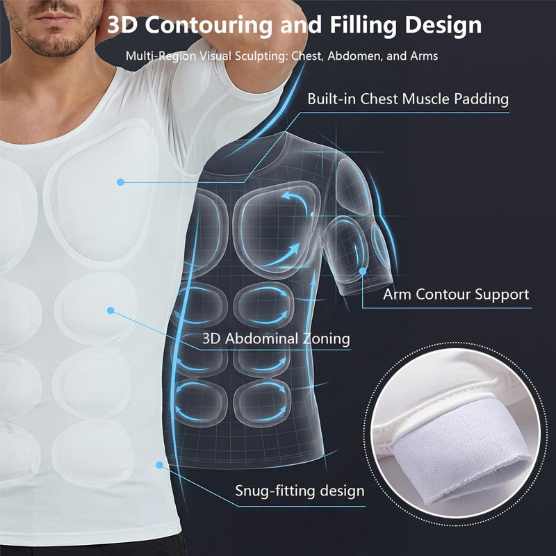 💪 Mænds formende muskel-T-shirt – Få et mere markeret look med det samme!