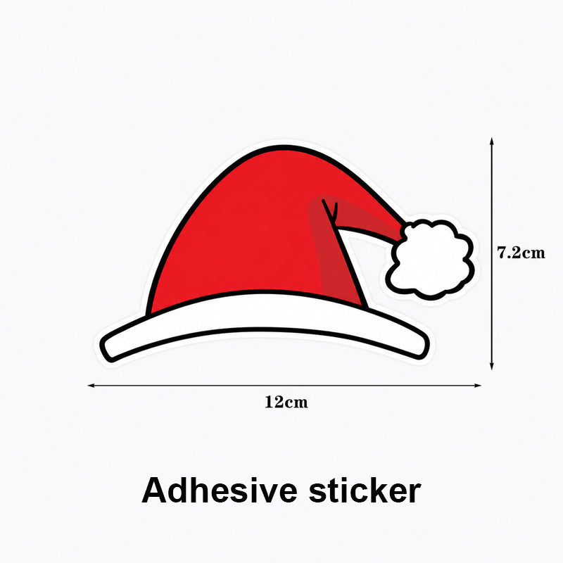 🎅🚗 Julehue til bilens emblem — Vandtæt, genanvendelig julepynt til ethvert bilmærke