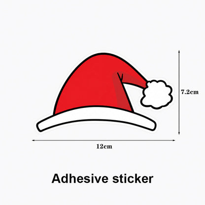 🎅🚗 Julehue til bilens emblem — Vandtæt, genanvendelig julepynt til ethvert bilmærke