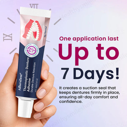 AdhereDent® termoplastinen hammasproteesiliima ⏳ Kestava proteesin kiinnitys
