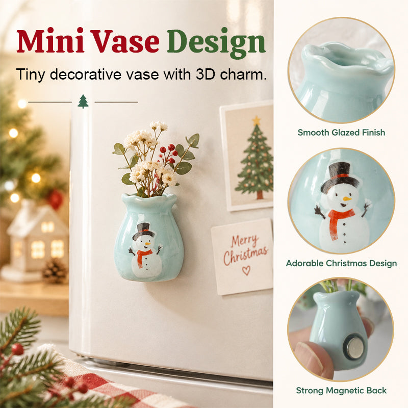 Jule Mini Vase Køleskabsmagneter 🎄✨