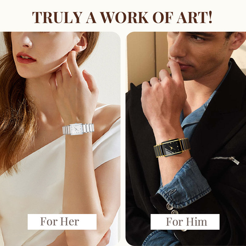 ⌚Fashion Keramisk Kvadratisk Quartz Ur
