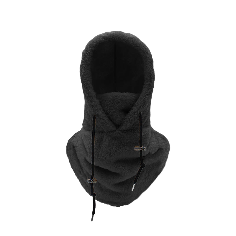 Lämmin Plush Pyöräilyhuppu / Talvi Ulkona Hattu Urheilu Tuulenpitävä hattu