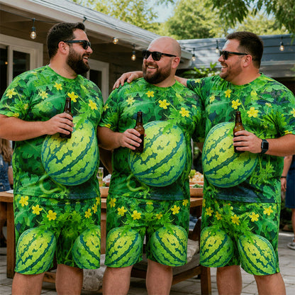 🍉 Sjovt T-Shirt Sæt med Vandmelon-Print