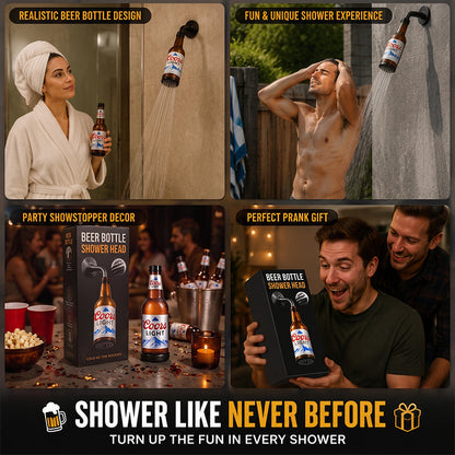 🍺🚿 Ølflaske Brusehoved – Sjov Badeværelsesindretning & Perfekt Gaveidé 🎁