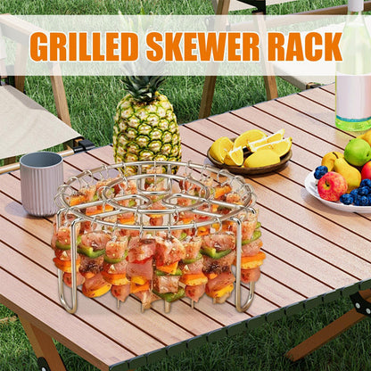 🔥 Spydholder til Airfryer – Lodret kebabholder i rustfrit stål til airfryere, ovne & hjemmelavede BBQ-snacks 🍢