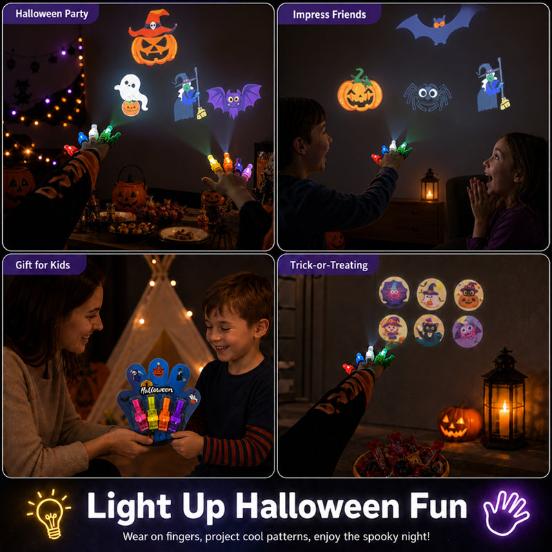 🎃 Halloween Finger-Projektionslys – Uhyggelig sjov lige ved hånden
