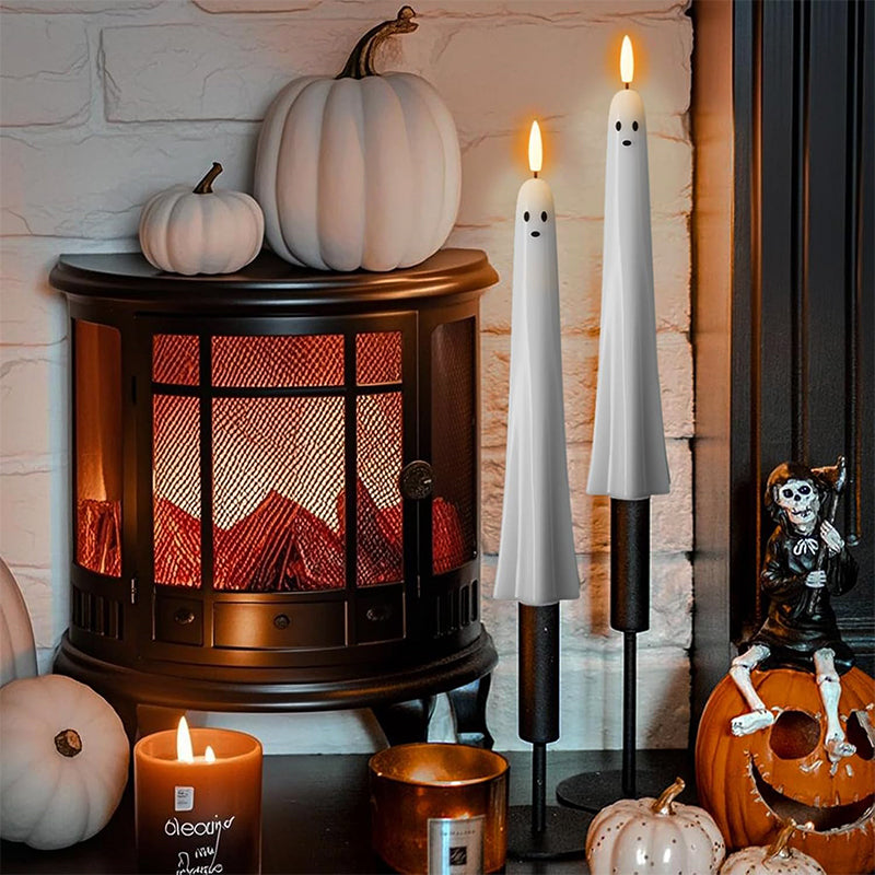 🎃👻 Etäohjattava kummitusvalo 3D-leimuavalla sydämellä 👻🎃