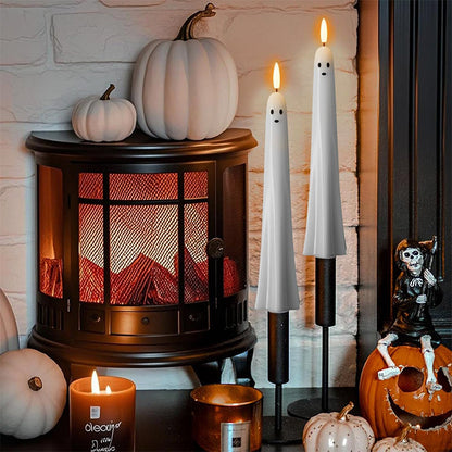 🎃👻 Etäohjattava kummitusvalo 3D-leimuavalla sydämellä 👻🎃