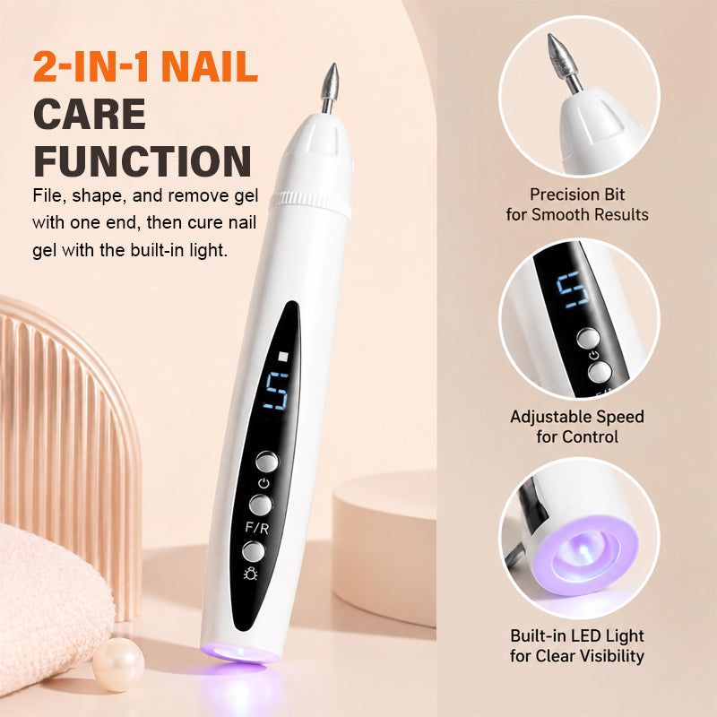 💅 Bærbar 2-i-1 Neglebor & UV Gel Neglelampe