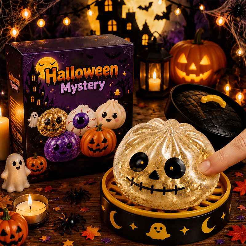 🎃 Halloween Dumpling Squeeze Squishy Legetøj