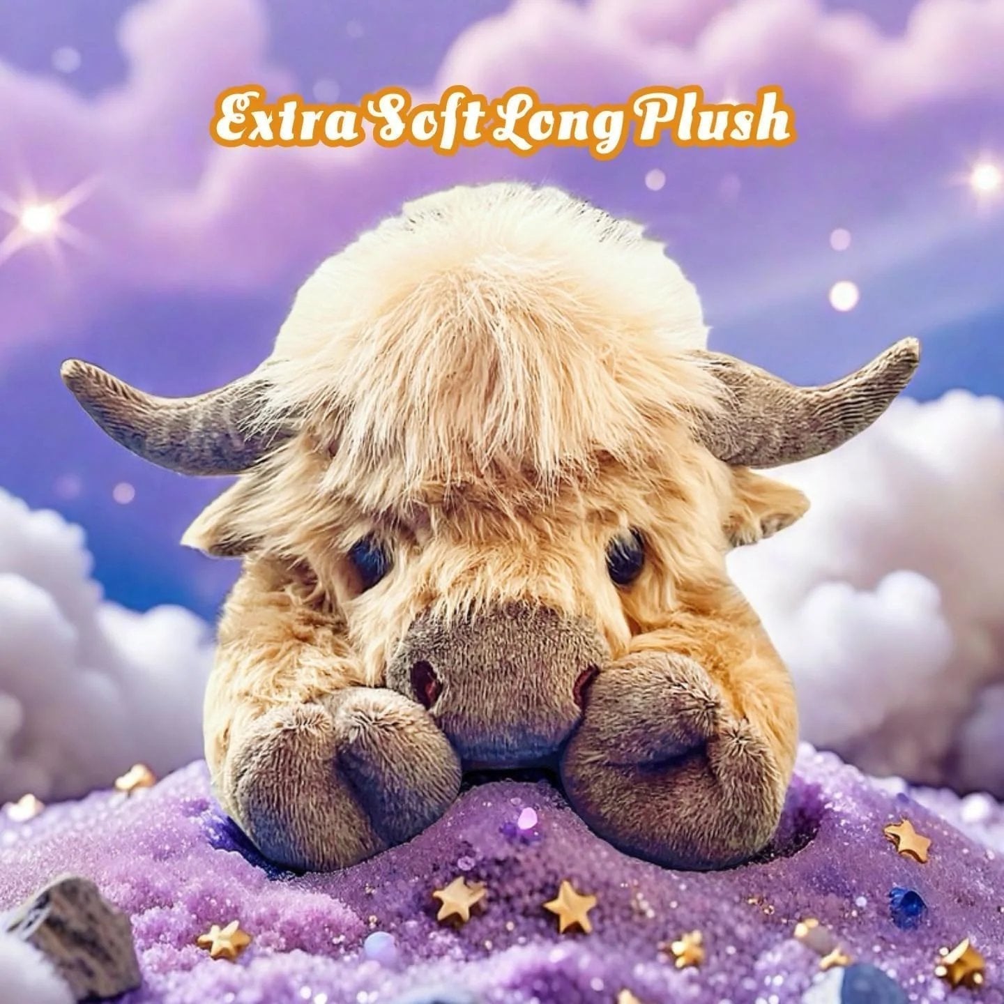 🐂🎁 Uusi joululahjalelu ❤️ Söpö sarjakuva-tyylinen Highland-lehmäpehmolelu