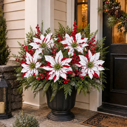 🌸✨ Kunstmatige kerst-winde – bloeit het hele jaar door, geen onderhoud nodig! 🌿