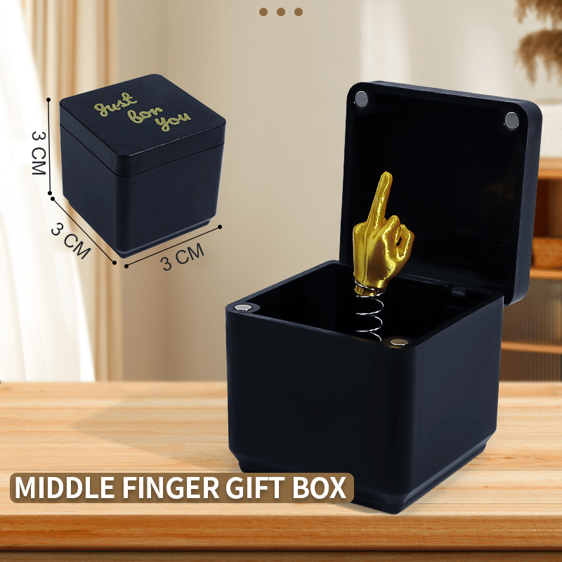 🎁 Prank Boxen – Hysterisk skrueudfordring med en langfinger-surprisepris 🤪🖕 Den perfekte joke-gave til enhver lejlighed!
