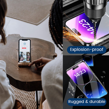 📱 Rød shimmer privatlivs-hærdet glas skærmbeskytter til iPhone