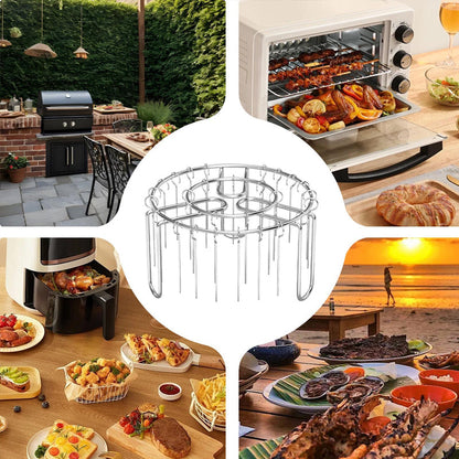 🔥 Spydholder til Airfryer – Lodret kebabholder i rustfrit stål til airfryere, ovne & hjemmelavede BBQ-snacks 🍢