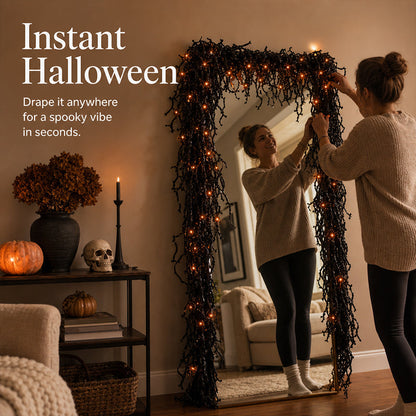 🎃 Spooky Chic: Halloween kamin-dekorationssæt 👻