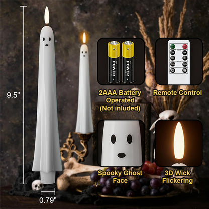 🎃👻 Etäohjattava kummitusvalo 3D-leimuavalla sydämellä 👻🎃