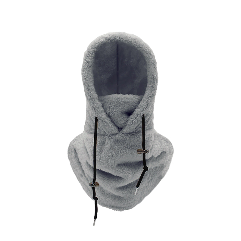 Lämmin Plush Pyöräilyhuppu / Talvi Ulkona Hattu Urheilu Tuulenpitävä hattu