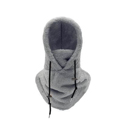 Lämmin Plush Pyöräilyhuppu / Talvi Ulkona Hattu Urheilu Tuulenpitävä hattu