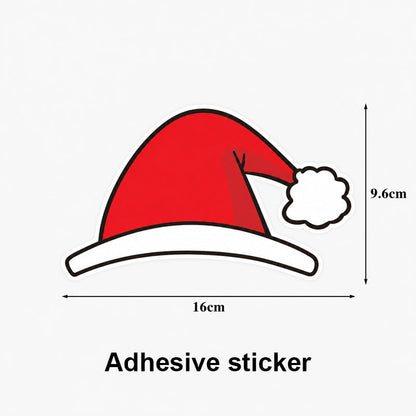 🎅🚗 Julehue til bilens emblem — Vandtæt, genanvendelig julepynt til ethvert bilmærke