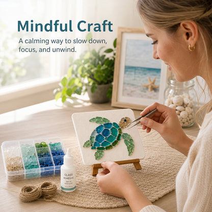 🌊✨ Kunst-DIY-sæt med havtema – Skab et fantastisk mosaik-mesterværk