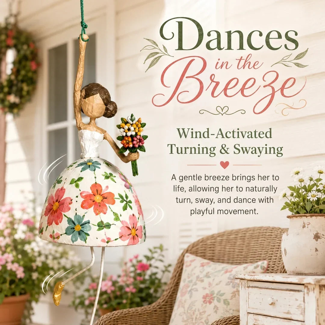 💃🌸 Lad dit rum danse — Eventyrlig Dansende Dame Hængepynt