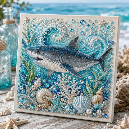 🌊✨ Ocean-tema Perlekunst DIY-sæt – Afslappende DIY-håndværk til at skabe fantastiske kystkunstværker