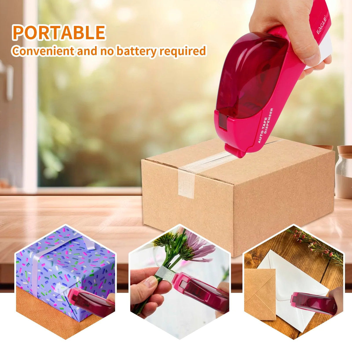 ✂️📦 Automatisk Tape Dispenser – Pak Ind Med Én Hånd!