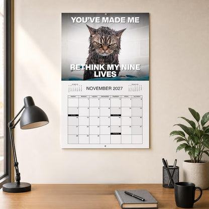 🏆 Sidste dag: Specialpris 169 kr.! 🗓️ PISSED-OFF CATS 😼💢 2027 Vægkalender – Sjov gave til katteelskere 🐾