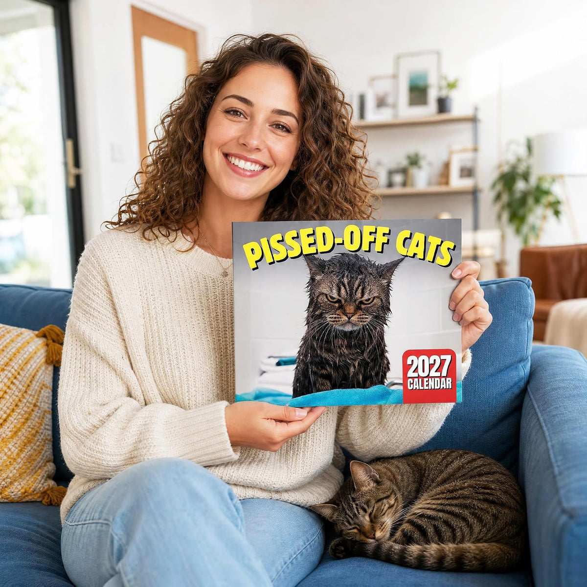 🏆 Sidste dag: Specialpris 169 kr.! 🗓️ PISSED-OFF CATS 😼💢 2027 Vægkalender – Sjov gave til katteelskere 🐾