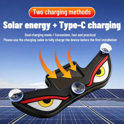 Giv din bil karakter: Solar Demon Eye – Det ultimative trådløse LED-look 😈✨