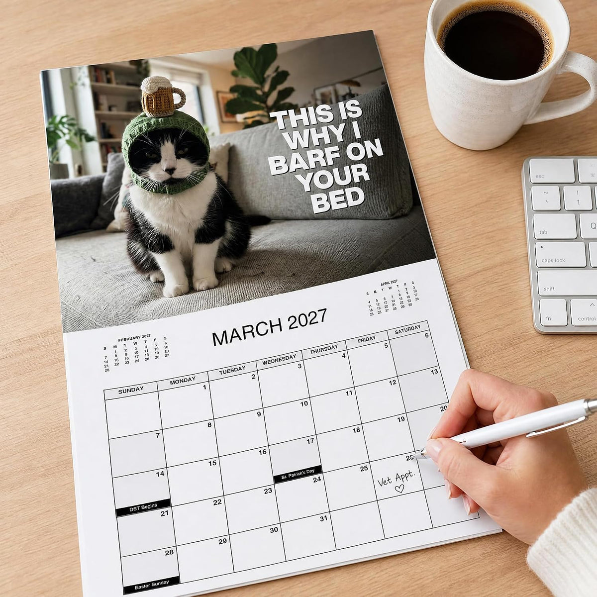🏆 Sidste dag: Specialpris 169 kr.! 🗓️ PISSED-OFF CATS 😼💢 2027 Vægkalender – Sjov gave til katteelskere 🐾