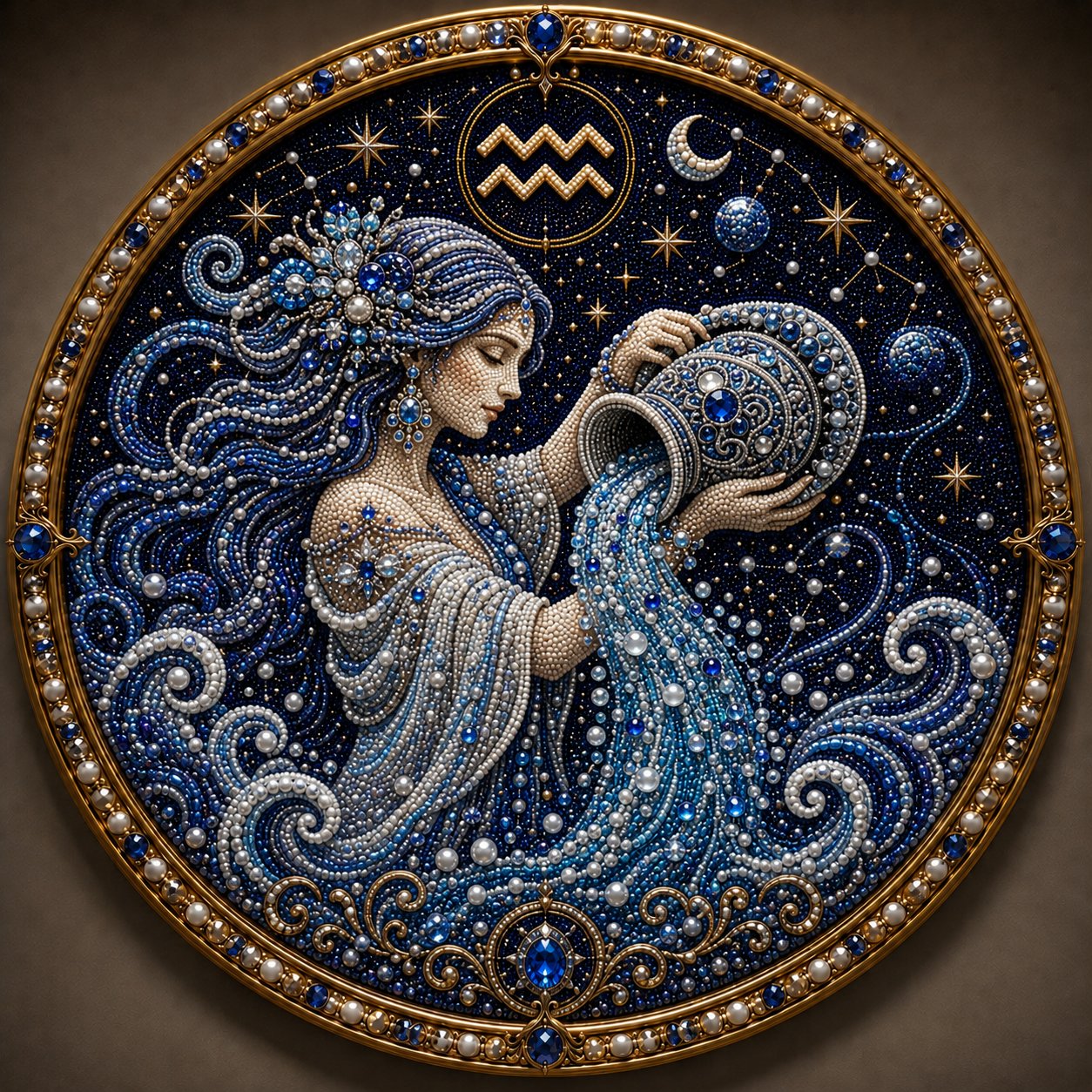 🔥 12 Stjernetegn Perlekunst-sæt ♈🌙