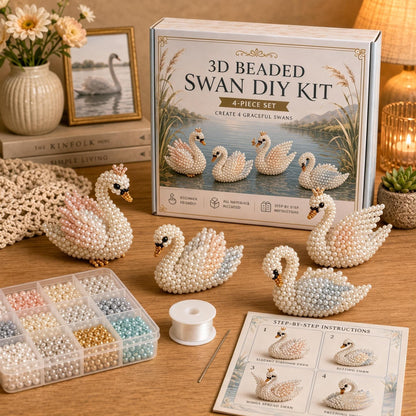🧵✨ Små 3D Perledyr DIY-kreativt Sæt
