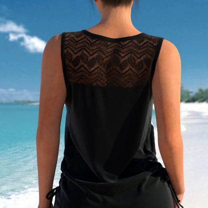 ⏰LAST DAY 50% OFF - Miraclesuit Women's Tummy Control Tankini Set with Built-In Bra – Flattering Boho Swimwear with Shorts🔥