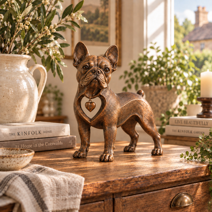 ⭐ Klassisk retro fransk bulldog-skulptur — kærlighed ved første blik! 🐶❤️
