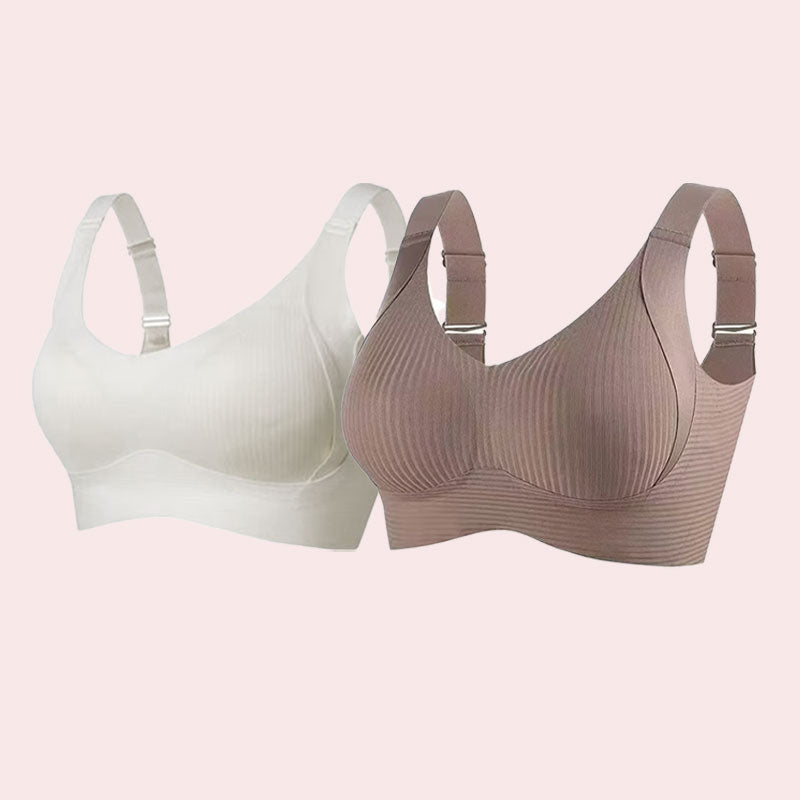Osta 1 saat 2 ilmaiseksi🎁Naisten ribbed push-up rintaliivit, joissa on säädettävät kaitaliinat