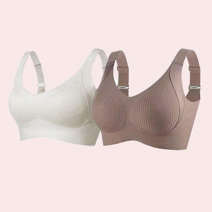 Osta 1 saat 2 ilmaiseksi🎁Naisten ribbed push-up rintaliivit, joissa on säädettävät kaitaliinat
