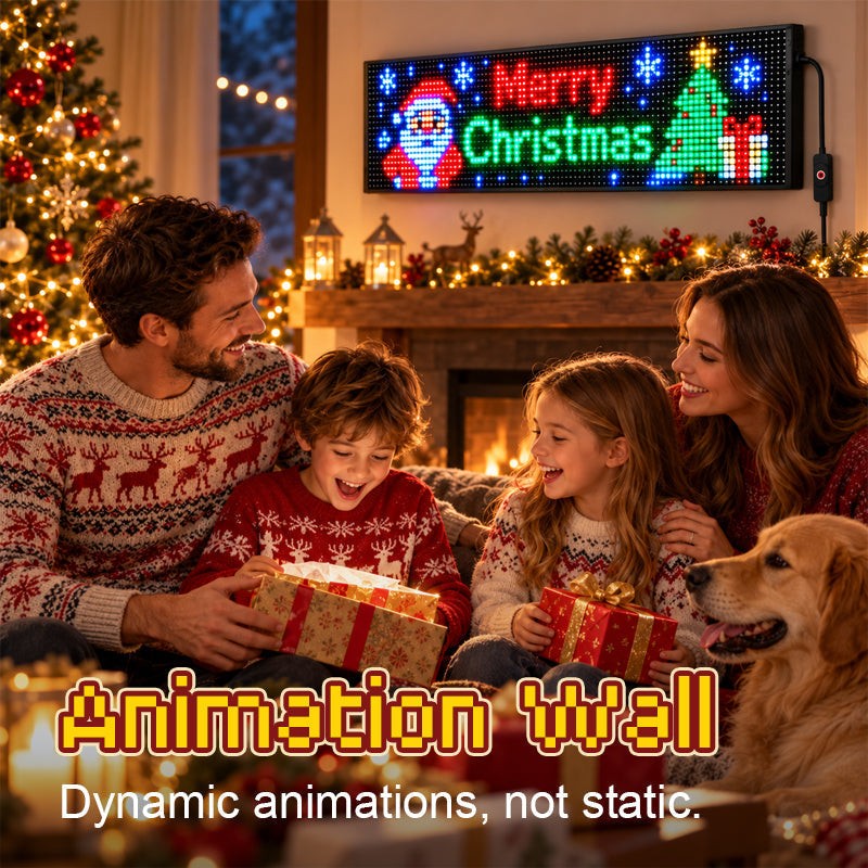 🎄 Animeret jule-LED-display til bilen