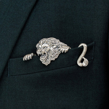 🐊✨ Skulpturel dyreformet metal-lommetørklæde